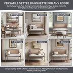 Madison Park Willshire Beige Reclaimed Natural Settee