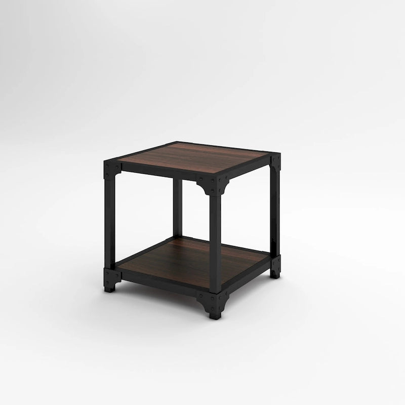 Davee 3 Pieces Wood and Metal Coffee Table Set with Shelf - 40x20x18 & 20x20x20 &20x20x20