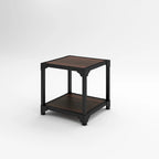 Davee 3 Pieces Wood and Metal Coffee Table Set with Shelf - 40x20x18 & 20x20x20 &20x20x20