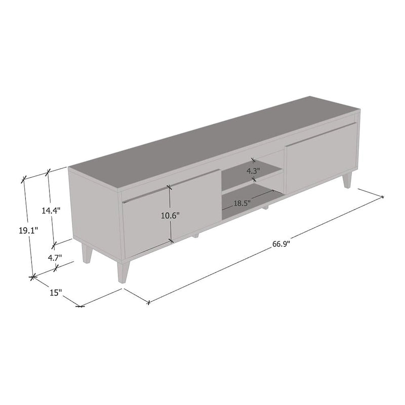 Nord II 67 TV Stand - 19.1 H x 66.9 W x 15 D