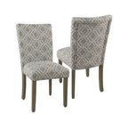 HomePop Parsons Ash Grey Geometric Dining Chair (Set of 2)