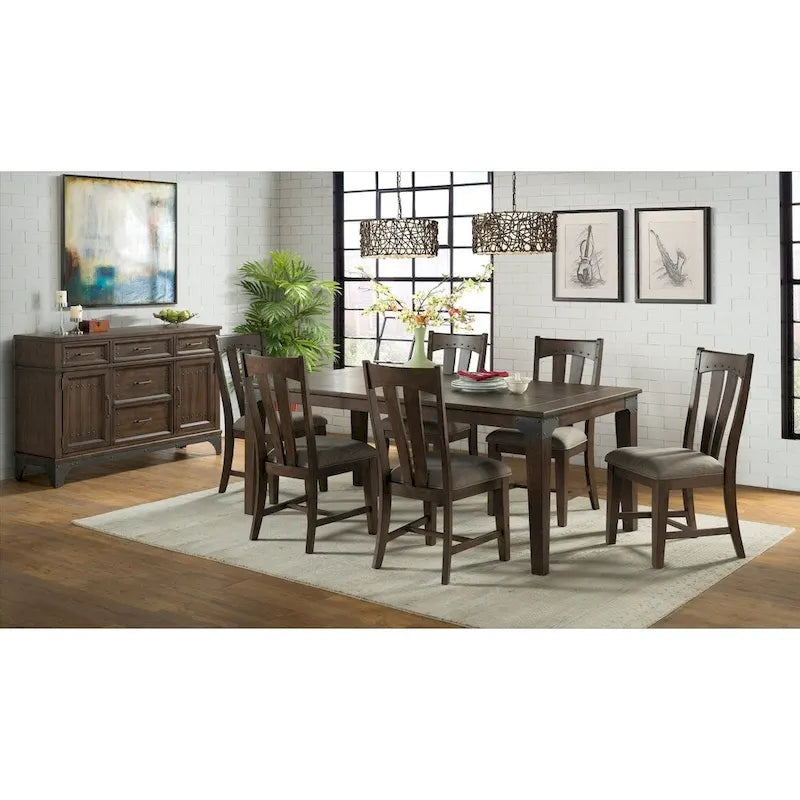 Whiskey River Gun Powder Grey Splat Back Side Chairs (Set of 2)