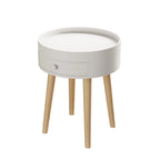 Round Storage Drawer Bedside Table Side Table Sofa End Coffee Table Furniture Living Room, Bedroom, Small Space
