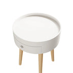 Round Storage Drawer Bedside Table Side Table Sofa End Coffee Table Furniture Living Room, Bedroom, Small Space