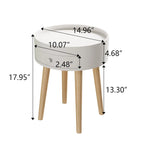 Round Storage Drawer Bedside Table Side Table Sofa End Coffee Table Furniture Living Room, Bedroom, Small Space