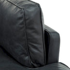 Gianella Black Oxford Leather Sectional Sofa by iNSPIRE Q Modern