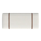 HomePop upholstered Bench with Wood Base