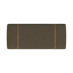 HomePop upholstered Bench with Wood Base