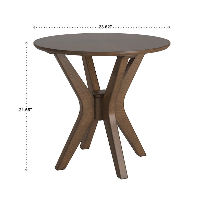Rondo Mid-Century Walnut Finish Tables by iNSPIRE Q Modern