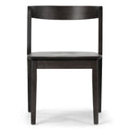 Set of 2 Astor Black Solid Wood Chair with Curved Back