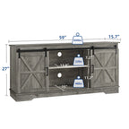 Evelynn TV Stand Sliding Barn Door Farmhouse Wood Entertainment Center for TVs Up to 65 White