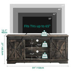 Evelynn TV Stand Sliding Barn Door Farmhouse Wood Entertainment Center for TVs Up to 65 White