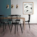 Farmhouse Windsor Dining Chairs with Spindle Back - 33.3H x 17.4W x 19.7D
