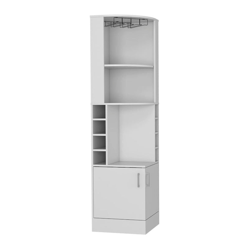 TUHOME Syrah Corner Bar Cabinet with 2-Doors and 8 Cubbies - N/A