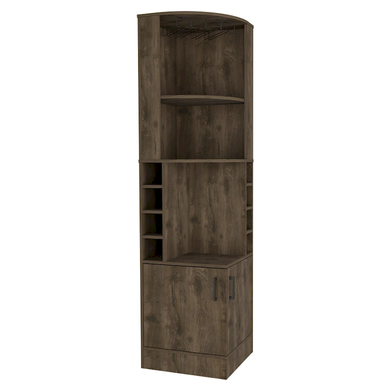 TUHOME Syrah Corner Bar Cabinet with 2-Doors and 8 Cubbies - N/A