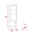 TUHOME Syrah Corner Bar Cabinet with 2-Doors and 8 Cubbies - N/A