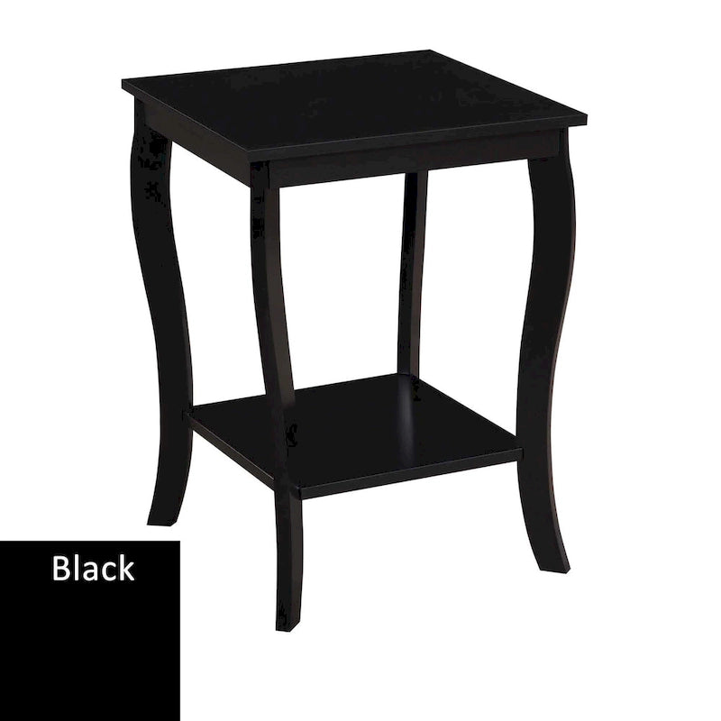 Convenience Concepts American Heritage Square End Table with Shelf