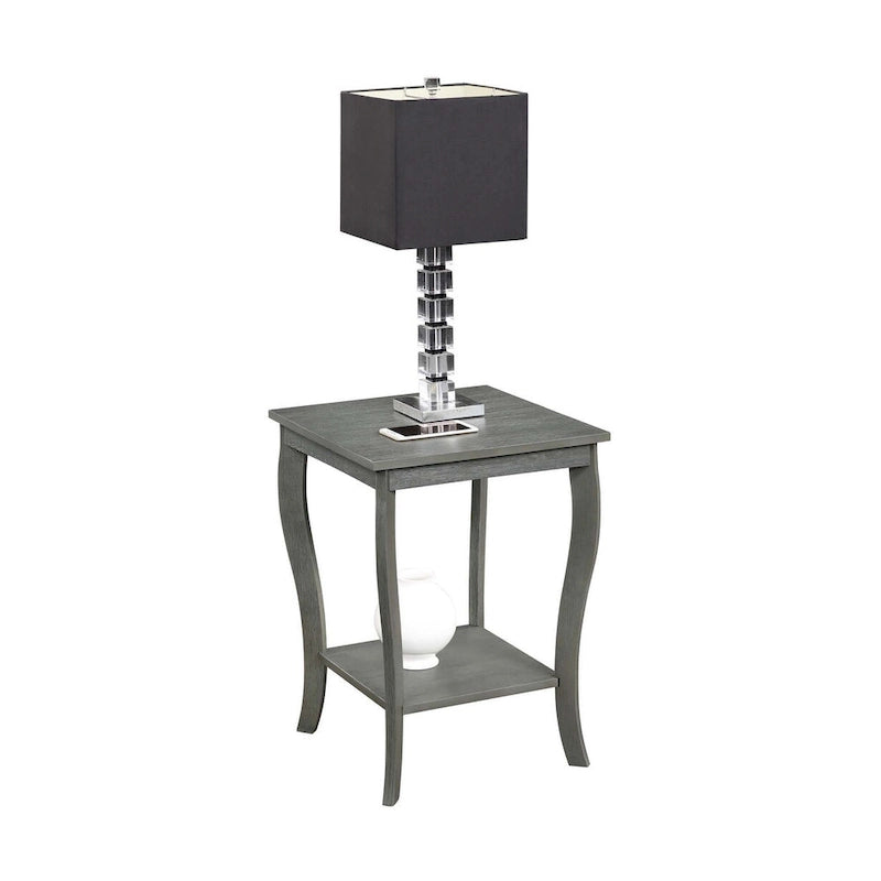 Convenience Concepts American Heritage Square End Table with Shelf