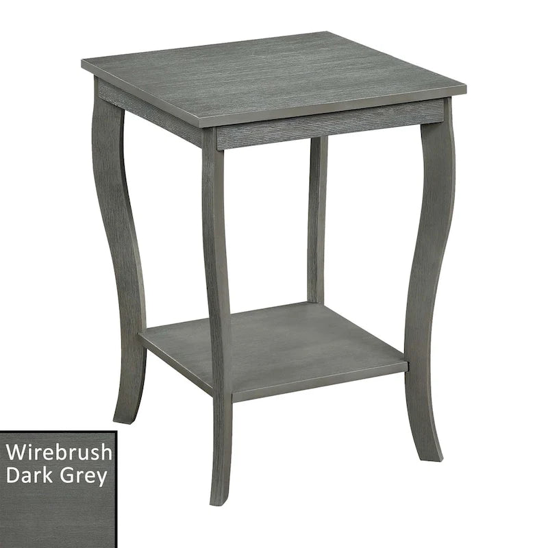 Convenience Concepts American Heritage Square End Table with Shelf