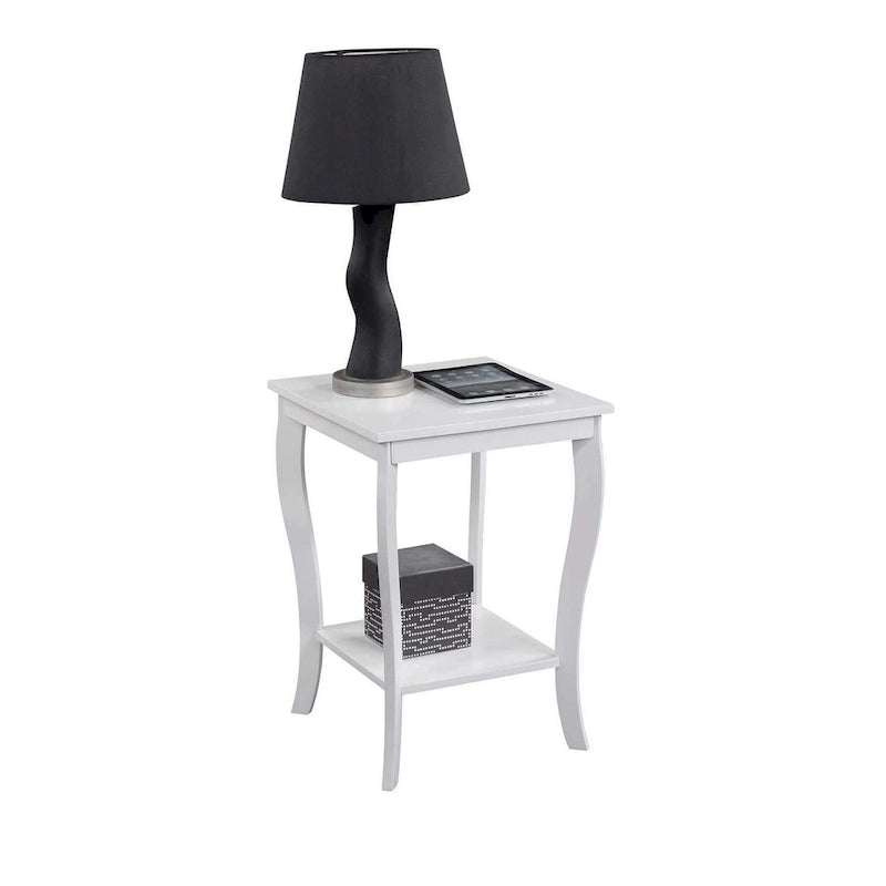 Convenience Concepts American Heritage Square End Table with Shelf
