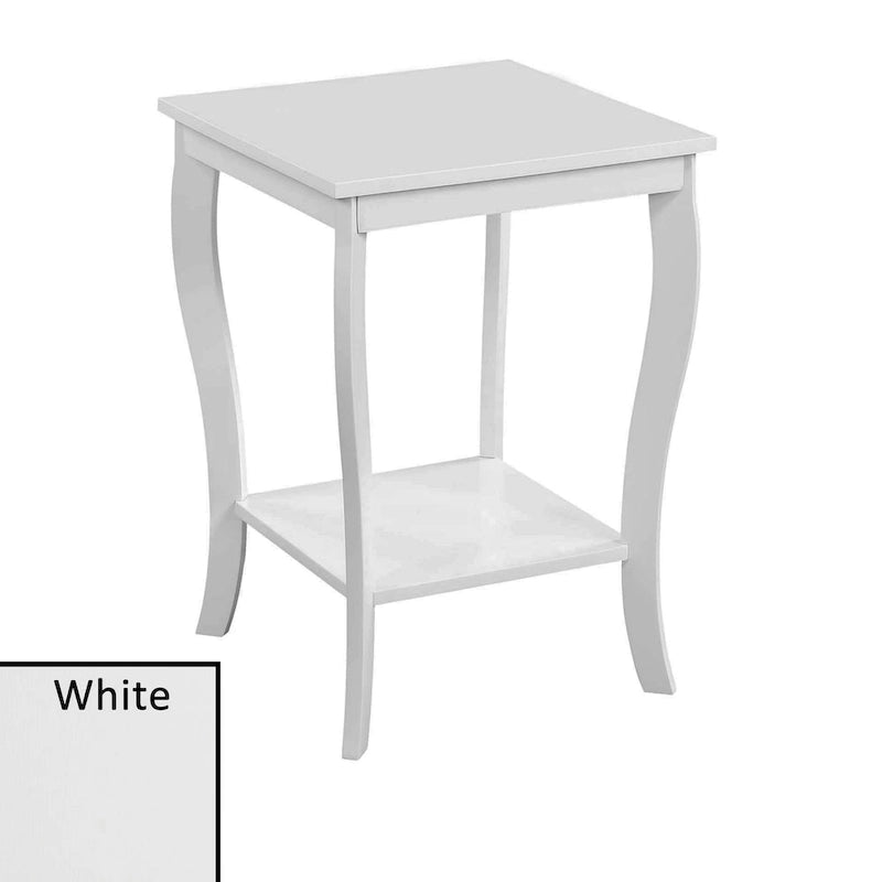 Convenience Concepts American Heritage Square End Table with Shelf