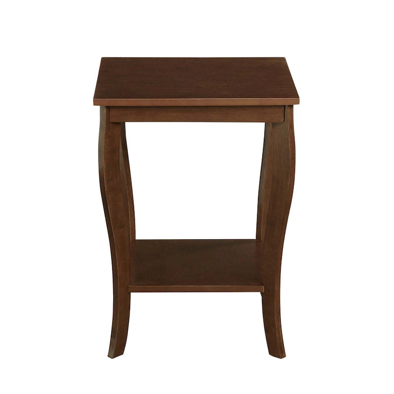 Convenience Concepts American Heritage Square End Table with Shelf