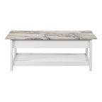DH BASIC Transitional Rubberwood 3-Piece Open-Shelf Coffee Table and End Table Set with Drawer by Denhour