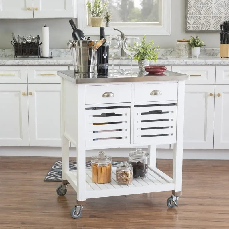 Eileen Rolling Kitchen Cart with Storage