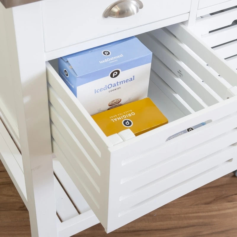 Eileen Rolling Kitchen Cart with Storage