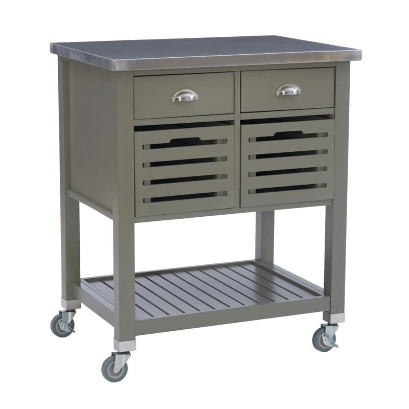 Eileen Rolling Kitchen Cart with Storage