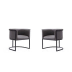 Faux Leather Dining Chairs Set of 2 - Pebble/White/Saddle/Tan/Black