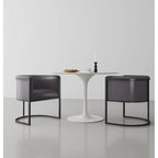 Faux Leather Dining Chairs Set of 2 - Pebble/White/Saddle/Tan/Black