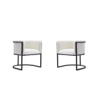 Faux Leather Dining Chairs Set of 2 - Pebble/White/Saddle/Tan/Black