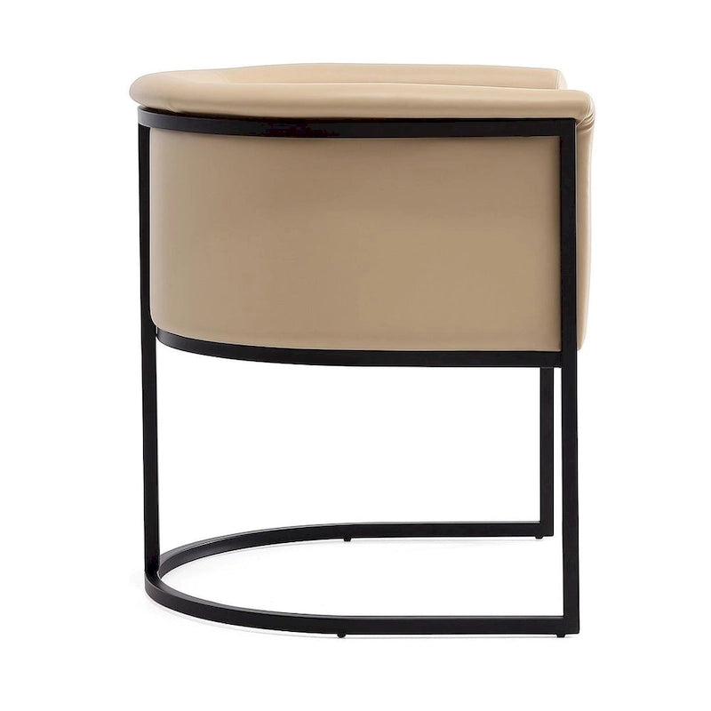 Faux Leather Dining Chairs Set of 2 - Pebble/White/Saddle/Tan/Black