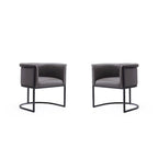 Faux Leather Dining Chairs Set of 2 - Pebble/White/Saddle/Tan/Black