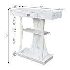 Convenience Concepts Newport 1 Drawer Harri Console Table with Shelves