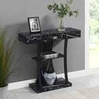 Convenience Concepts Newport 1 Drawer Harri Console Table with Shelves