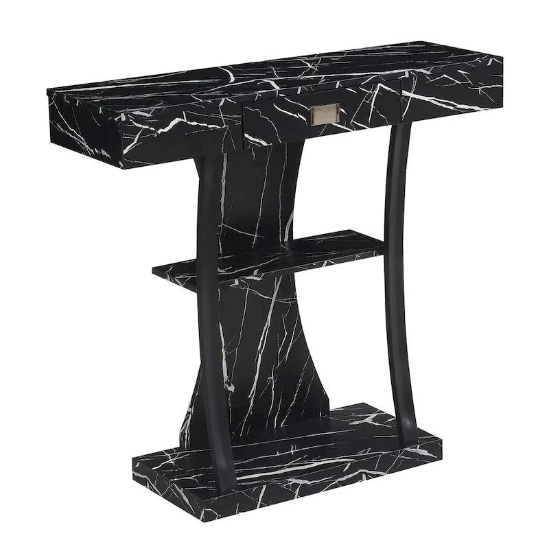 Convenience Concepts Newport 1 Drawer Harri Console Table with Shelves