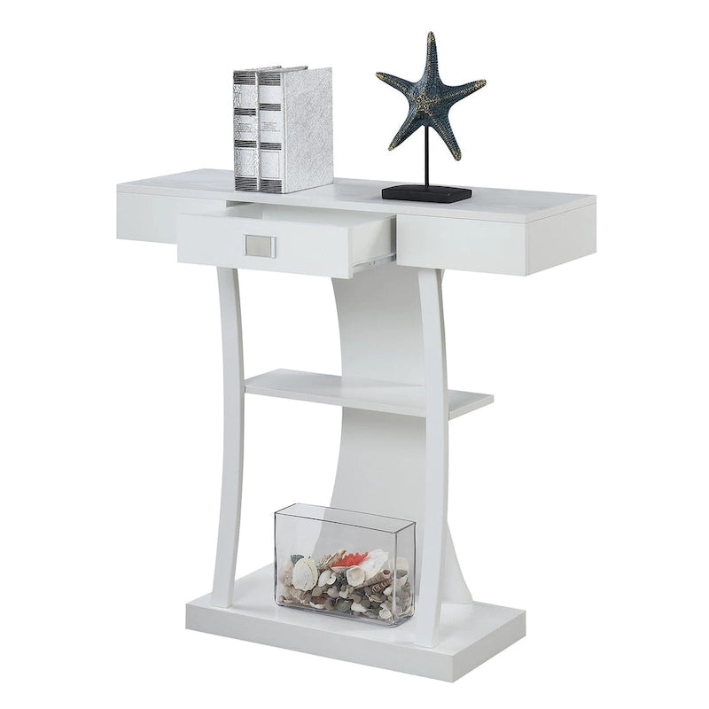 Convenience Concepts Newport 1 Drawer Harri Console Table with Shelves