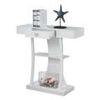 Convenience Concepts Newport 1 Drawer Harri Console Table with Shelves