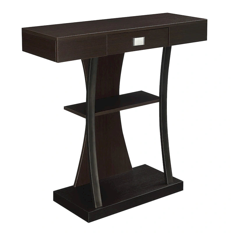 Convenience Concepts Newport 1 Drawer Harri Console Table with Shelves