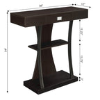 Convenience Concepts Newport 1 Drawer Harri Console Table with Shelves