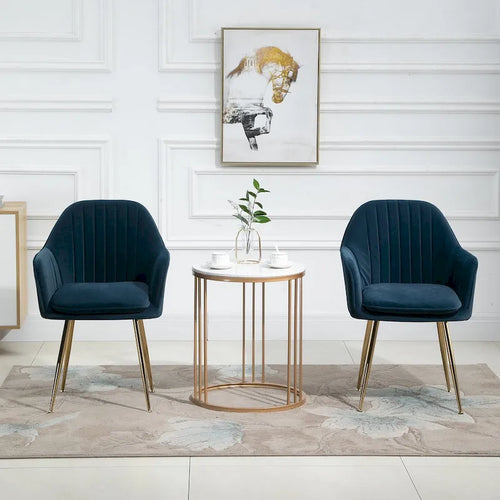 AVAWING Accent Arm Chairs Set of 2 Upholstered Velvet Dining Chairs