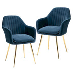 AVAWING Accent Arm Chairs Set of 2 Upholstered Velvet Dining Chairs