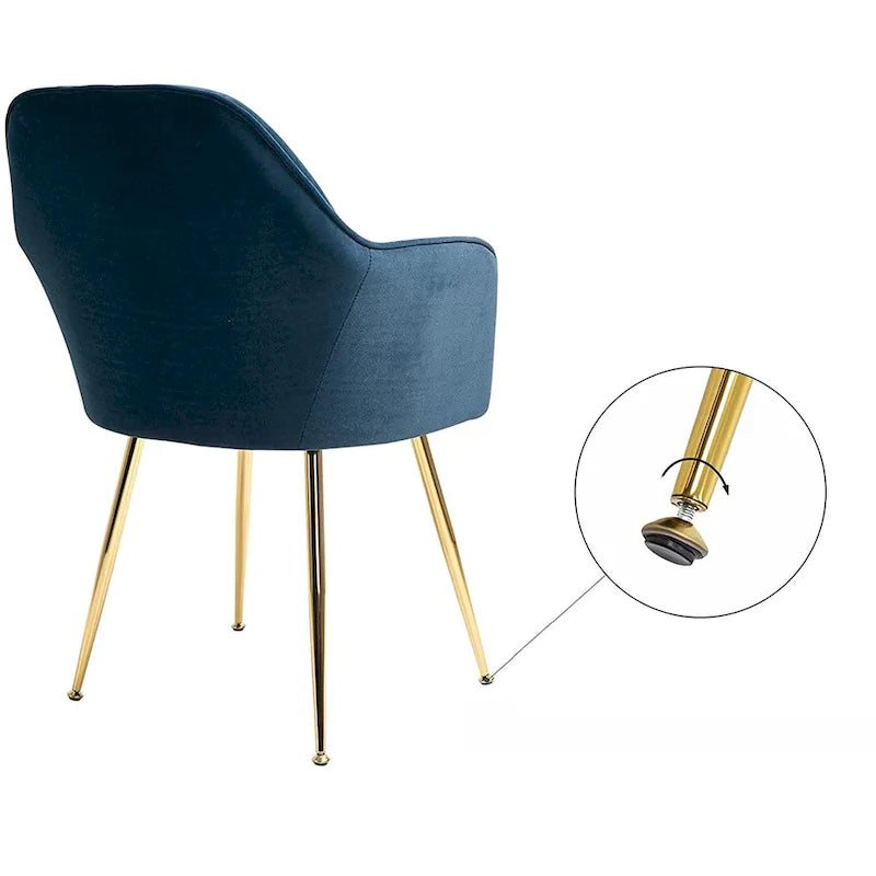 AVAWING Accent Arm Chairs Set of 2 Upholstered Velvet Dining Chairs