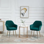 AVAWING Accent Arm Chairs Set of 2 Upholstered Velvet Dining Chairs