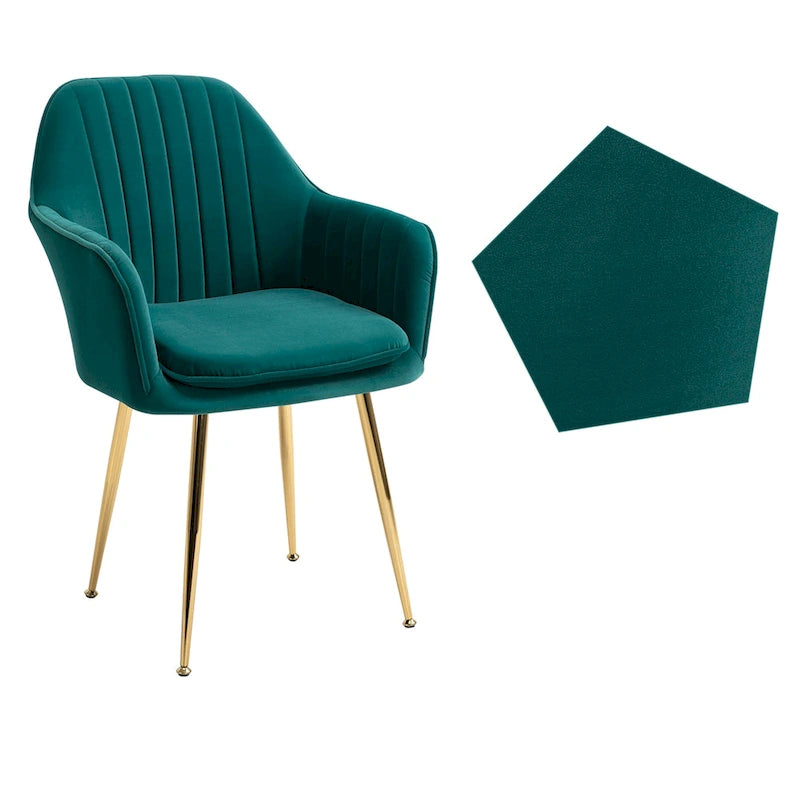 AVAWING Accent Arm Chairs Set of 2 Upholstered Velvet Dining Chairs