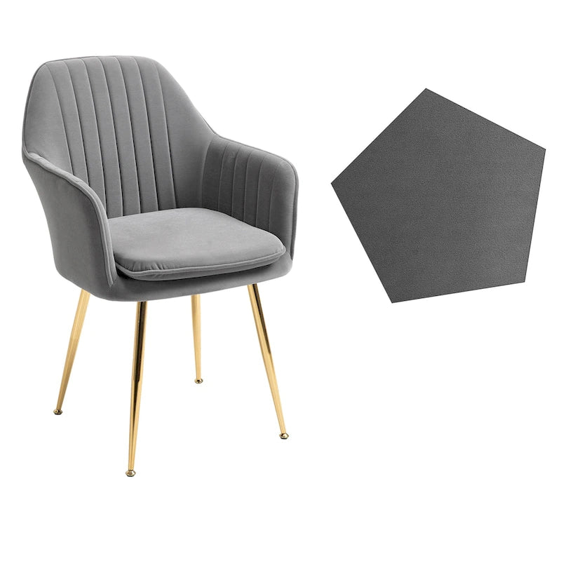 AVAWING Accent Arm Chairs Set of 2 Upholstered Velvet Dining Chairs