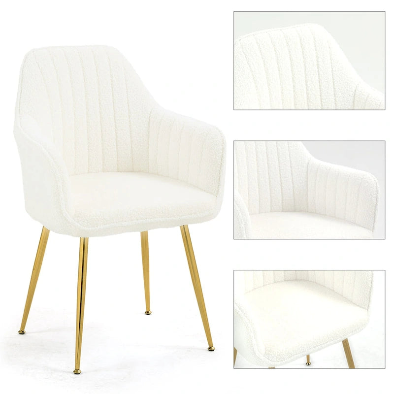 AVAWING Accent Arm Chairs Set of 2 Upholstered Velvet Dining Chairs