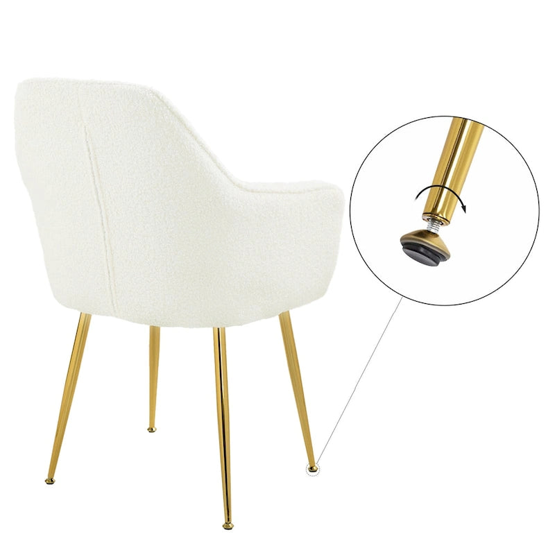 AVAWING Accent Arm Chairs Set of 2 Upholstered Velvet Dining Chairs